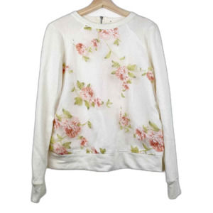 MOLLY Shear Floral Print Sweatshirt M